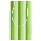 Kalkgrüne Schattenstreifen Kleine Geschenktüte (Vorderseite)