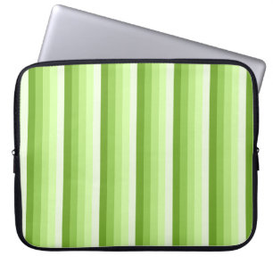 Kalkgrüne Schattenstreifen Laptopschutzhülle