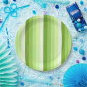 Kalkgrüne Schattenstreifen Pappteller (Party)