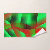 Kalkgrüne und klare rote Wellen, mit Schatten? Badhandtuch Set (Handtuch)