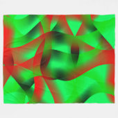 Kalkgrüne und klare rote Wellen, mit Schatten? Fleecedecke (Vorderseite (Horizontal))