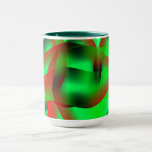 Kalkgrüne und klare rote Wellen, mit Schatten? Tasse (Zentrum)
