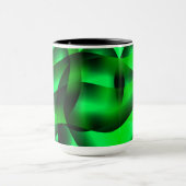 Kalkgrüne und schwarze Wellen, mit etwas Schatten? Tasse (Zentrum)
