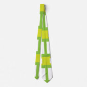 Kalkgrüne, weiße Farbstreifen Krawatte (Rückseite)