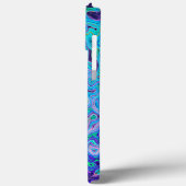 Kalkgrüner Groovy Abstrakt Retro Liquid Swirl Case-Mate iPhone Hülle (Rückseite / Links)