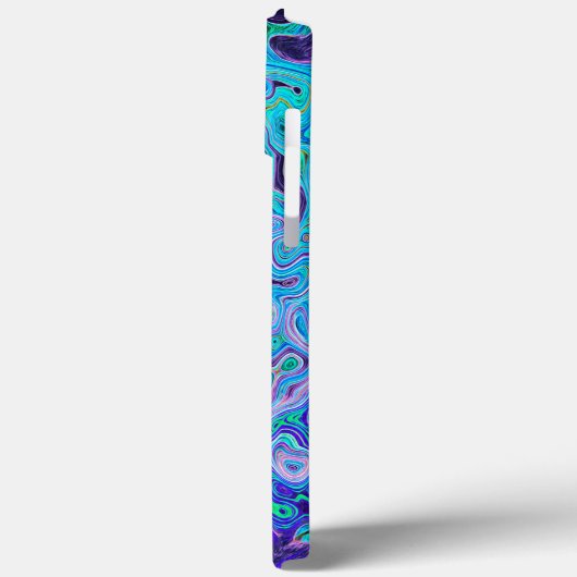 Kalkgrüner Groovy Abstrakt Retro Liquid Swirl Case-Mate iPhone Hülle (Rückseite / Links)