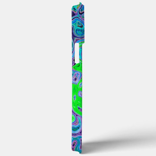 Kalkgrüner Groovy Abstrakt Retro Liquid Swirl Case-Mate iPhone Hülle (Rückseite / Rechts)