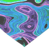 Kalkgrüner Groovy Abstrakt Retro Liquid Swirl Mittelgroßer Tischläufer (Ecke)