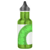 Kalkgrüner Herzdrache auf Weiß Edelstahlflasche (Links)