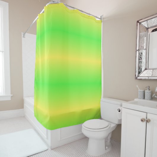 Kalkgrüner Ombre Stripe Duschvorhang (Beispiel)