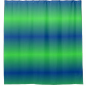 Kalkgrüner Ombre Stripe Duschvorhang (Vorderseite)