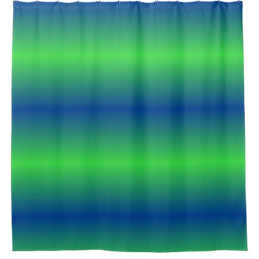 Kalkgrüner Ombre Stripe Duschvorhang (Vorderseite)