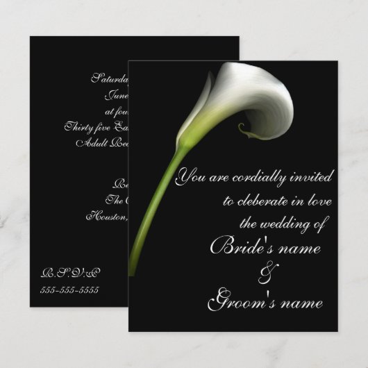 Kalklilie Einladung (Vorne/Hinten)