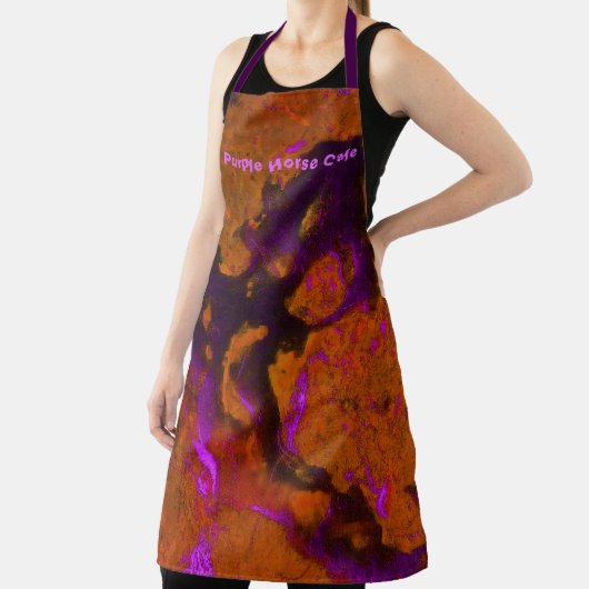 Kalkstein Abstrakt in Purpur und Burnt Orange Schürze (InSitu)