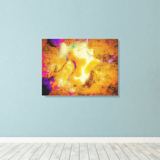 Kalkstein bei Senf Leinwanddruck (Insitu (Holzboden))