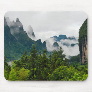 Kalkstein-Hügel Yangshuo, Guangxi, China Mousepad
