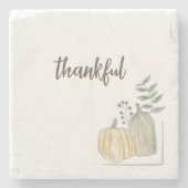 Kalkstein-Untersetzer | Dankbar Steinuntersetzer (Vorderseite)