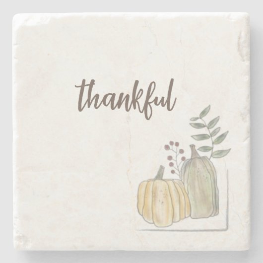 Kalkstein-Untersetzer | Dankbar Steinuntersetzer (Vorderseite)