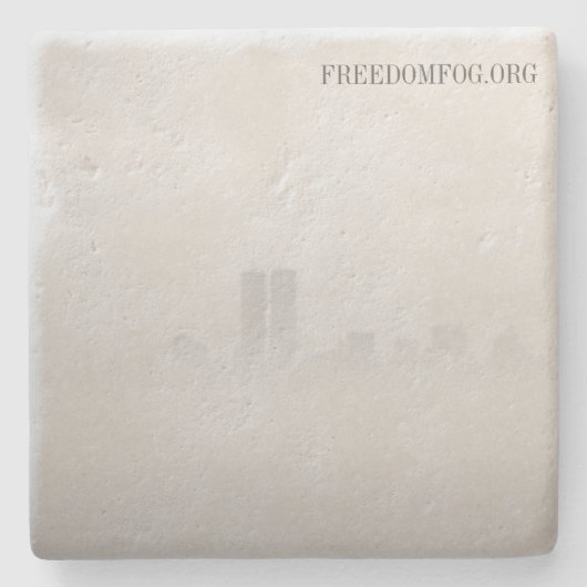 Kalkstein-Untersetzer - Freiheits-Nebel Steinuntersetzer (Vorderseite)