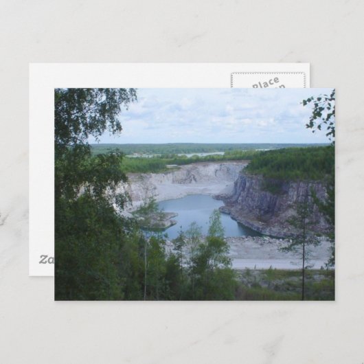 Kalksteinbruch Postkarte (Vorne/Hinten)