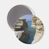 Kalksteine auf der Insel Korfu Magnet (Vorderseite/Rückseite)