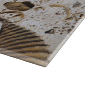 Kalksteinfossilien Schneidebrett (Ecke)