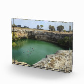 Kalksteinklippen und smaragdfarbene Gewässer Fotoblock (Rechts)