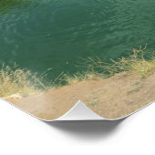 Kalksteinklippen und smaragdfarbene Gewässer Poster (Ecke)