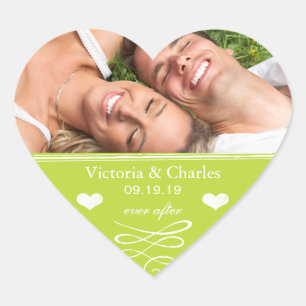 Kalktafel-Hochzeit-Save-the-Date-Siegel mit Limett Herz-Aufkleber