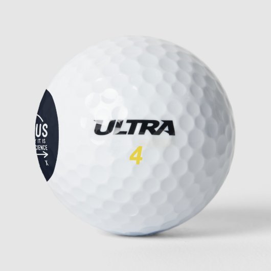 Kalkulieren Sie die "Rocket Science Funny Math" Golfball (Logo)