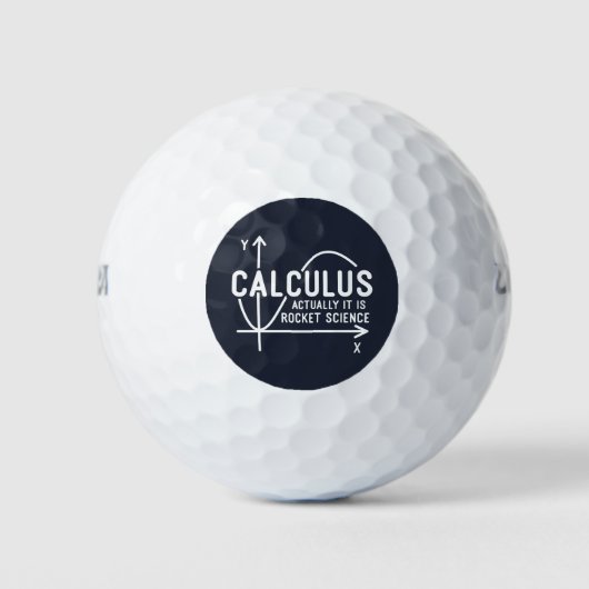 Kalkulieren Sie die "Rocket Science Funny Math" Golfball (Vorderseite)
