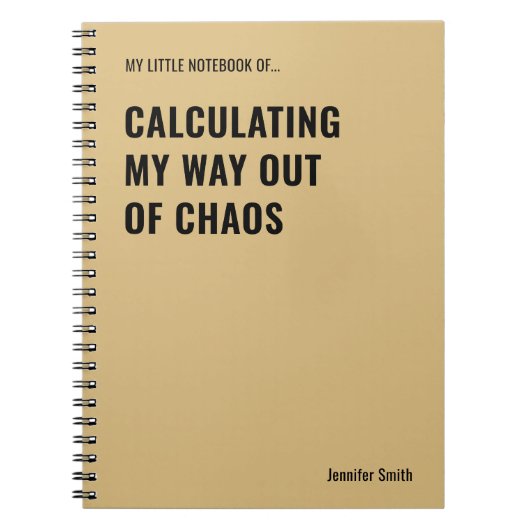 Kalkulieren von meinem Weg aus dem Chaos-Büro Notizblock (Vorderseite)