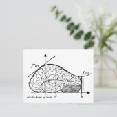 Kalkus tut meinem Gehirn weh Postkarte (Stehend Vorderseite)