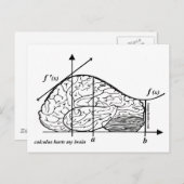 Kalkus tut meinem Gehirn weh Postkarte (Vorne/Hinten)