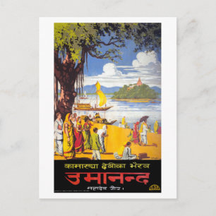 Kalkutta, Indien Restauriertes Vintage-Reiseposter Postkarte