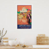 Kalkutta Indien Vintage Reiseposter Poster (Küche)