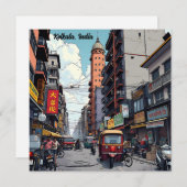 Kalkutta, Indiens Innenstadt Keepake Souvenir (Vorne/Hinten)