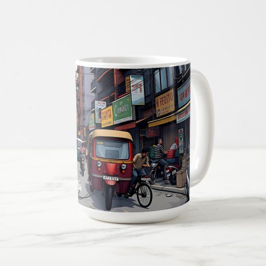 Kalkutta, Indiens Innenstadt Keepake Souvenir Kaffeetasse (VorderseiteRechts)
