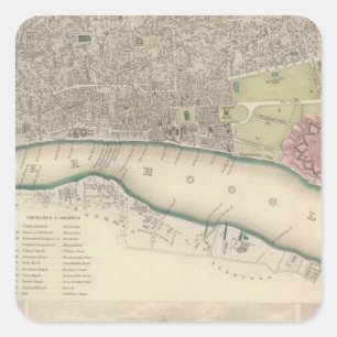 Kalkutta Quadratischer Aufkleber