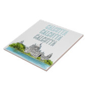 Kalkutta "Victoria Memorial" Kolkata Bengali Fliese (Seite)