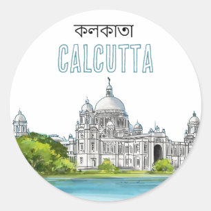 Kalkutta "Victoria Memorial" Kolkata Bengali Runder Aufkleber