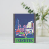 Kalkutta, Vintag Postkarte (Stehend Vorderseite)