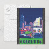 Kalkutta, Vintag Postkarte (Vorne/Hinten)