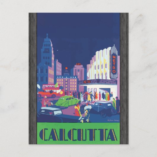 Kalkutta, Vintag Postkarte (Vorderseite)