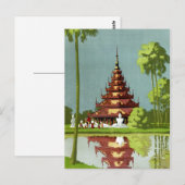 Kalkutta Vintage Reiseplakat - Wiederherstellung Postkarte (Vorne/Hinten)