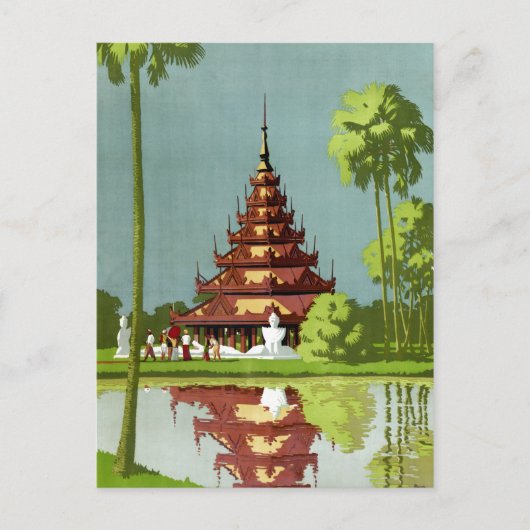 Kalkutta Vintage Reiseplakat - Wiederherstellung Postkarte (Vorderseite)