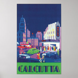 Kalkutta Vintage Travel Poster