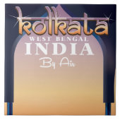 Kalkutta - Westindiens Bengalisches Urlaubsposter Fliese (Vorderseite)