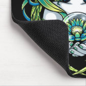 "Kallan" grüner Lotus Wasser-Engel Mousepad (Ecke)