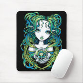 "Kallan" grüner Lotus Wasser-Engel Mousepad (Mit Mouse)